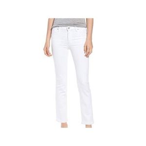 HUDSON "NICO MID-RISE CIGARETTE" Stretch Ankle Jeans In "WHITE", Size 30